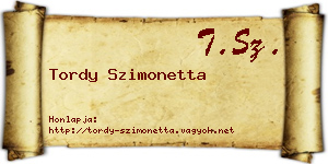 Tordy Szimonetta névjegykártya